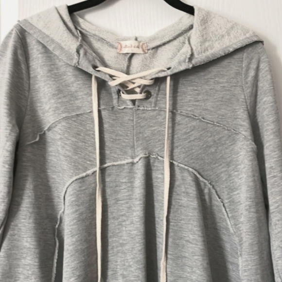 Altar'd State Tops - Altar'd State Raw Edge Hooded Sweatshirt BNWT